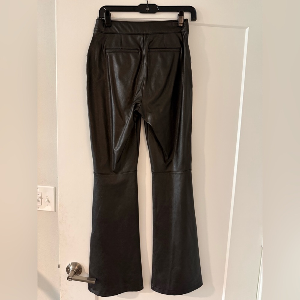 SPANX Black Flare Faux Leather Pants - Picture 8 of 9